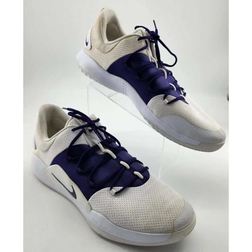 Nike Mens Hyperdunk X Low TB White Purple Basketball Shoes‎ Size 20 AT3867-111